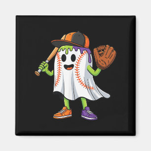 Funny Ghost Halloween Baseball Drip Boys Girls Kid Magnet