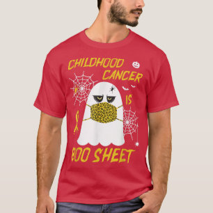 Funny Ghost Halloween Childhood Cancer Is Boo Boo T-Shirt