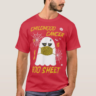 Funny Ghost Halloween Childhood Cancer Is Boo Boo  T-Shirt