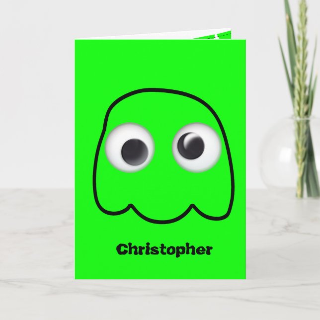 Funny Ghost Halloween for Kids Card (Front)