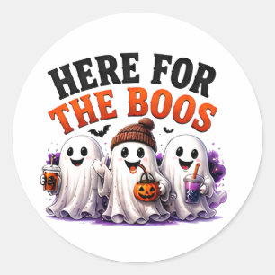🍻 Funny Ghost Halloween Pun Saying 👻 Classic Round Sticker