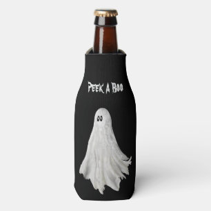 Funny Ghost Of Halloween Past Drawing Bottle Cooler