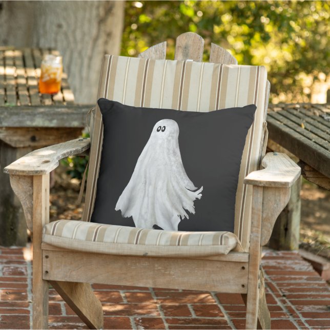 Funny Ghost Of Halloween Past Drawing Cushion (Chair)
