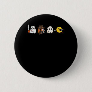 Funny ghost parody of Halloween gamers 6 Cm Round Badge