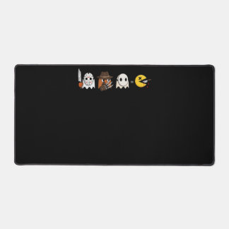 Funny ghost parody of Halloween gamers Desk Mat
