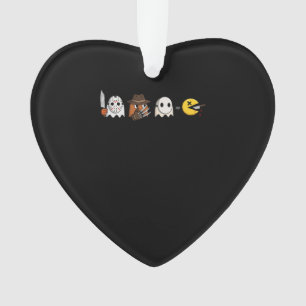 Funny ghost parody of Halloween gamers Ornament