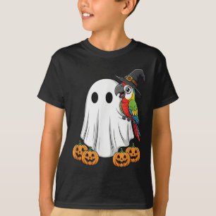 Funny Ghost Parrot Pumpkin Halloween Kids Mens Wom T-Shirt