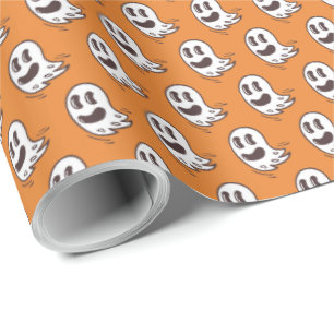 Funny Ghost Pattern Wrapping Paper