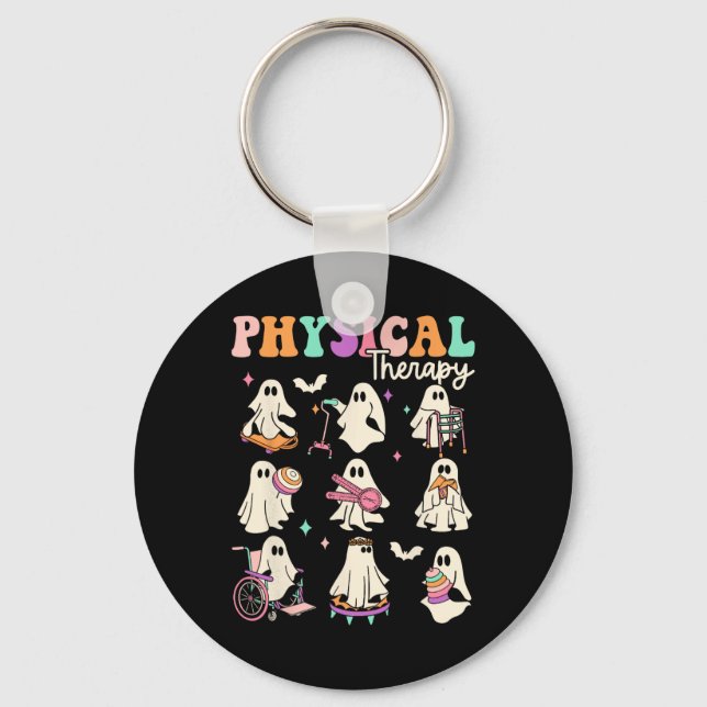 Funny Ghost Physical Therapy Pt Physical Therapist Key Ring (Front)