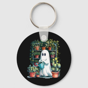 Funny Ghost Plants Spooky Season Trick Or Treat Ha Key Ring