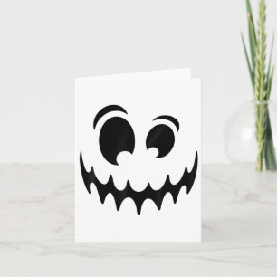 Funny Ghost Pumpkin Face Costume Halloween Jack O Card
