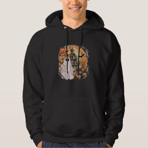 Funny Ghost Pumpkin Spooky Season Scare Horror Hal Hoodie