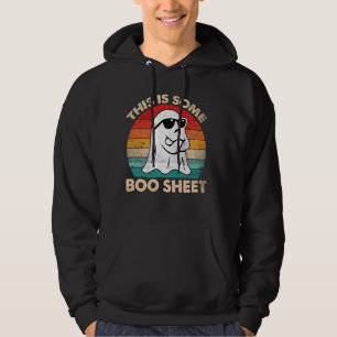 Funny Ghost Retro Halloween This is some boo sheet Hoodie