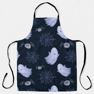 Funny Ghost Spider Halloween Pattern. Apron