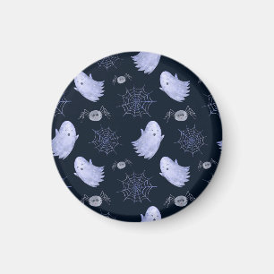 Funny Ghost Spider Halloween Pattern. Magnet