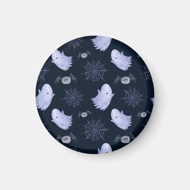 Funny Ghost Spider Halloween Pattern. Magnet (Front)