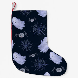 Funny Ghost Spider Halloween Pattern. Small Christmas Stocking