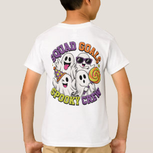 Funny Ghost Squad Goals Spooky Crew Halloween Kids T-Shirt