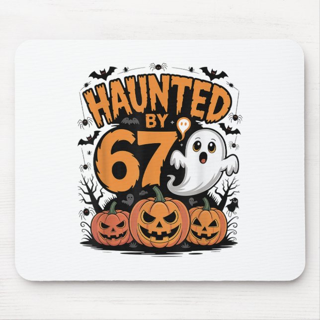 Funny Ghost T Pumpkin Halloween - Haunted  Mouse Pad (Front)