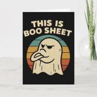 Funny Ghost "This Is Boo Sheet" Retro Halloween