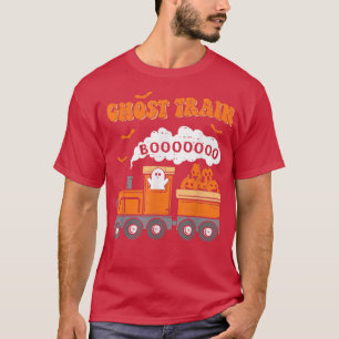 Funny Ghost Train Boo Halloween Costume Kids Boys T-Shirt