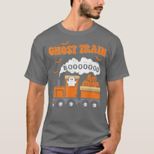 Funny Ghost Train Boo Halloween Costume Kids Boys T-Shirt