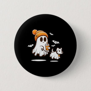 Funny Ghost Walking Dog Ghost Dog Halloween Women 6 Cm Round Badge
