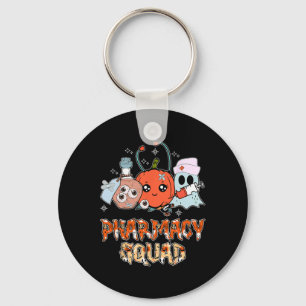 Funny Ghost Witch Pumpkin Pills Pharmacy Squad Hal Key Ring