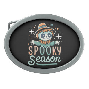 funny ghost with hats, spooky season belt buckle