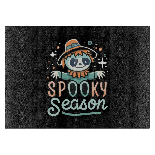 funny ghost with hats, spooky season cutting board (Front)