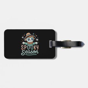 funny ghost with hats, spooky season luggage tag