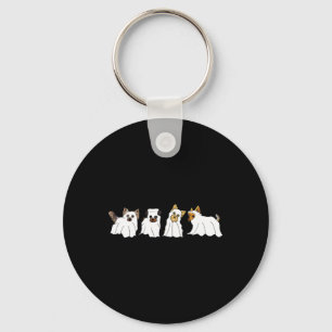 Funny Ghost Yorkshire Terrier Yorkie Dog Lover Hal Key Ring