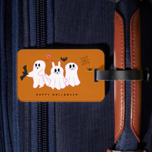 Funny Ghosts Posing For A Picture   Luggage Tag