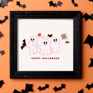 Funny Ghosts Posing For A Picture   Poster