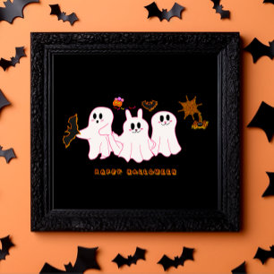 Funny Ghosts Posing For A Picture   Poster
