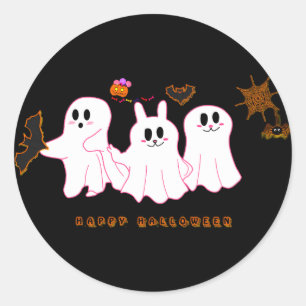 Funny Ghosts Posing For A Picture Sticker