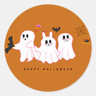 Funny Ghosts Posing For A Picture   Sticker