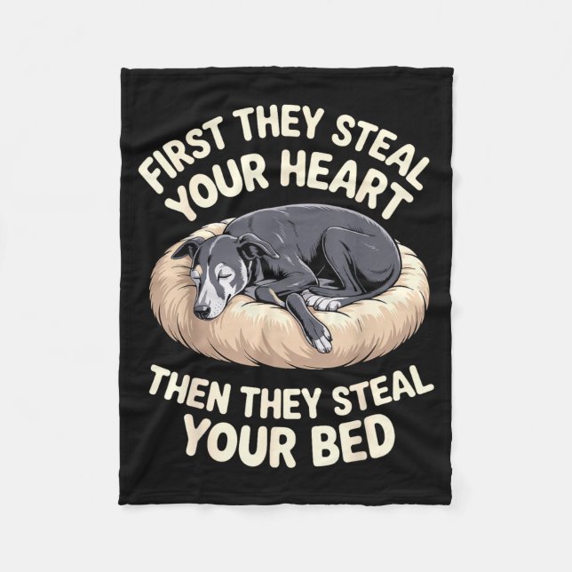 Funny Ghound Art For Men Women Kids Puppy Ghound L Fleece Blanket (Front)