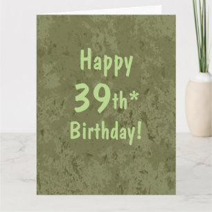 Funny Giant 39th Birthday Card Template Customise