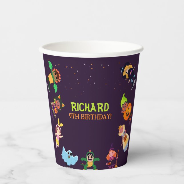 Funny Giant Long Yellow Banana Wearing Summer Sung Paper Cups (Front)