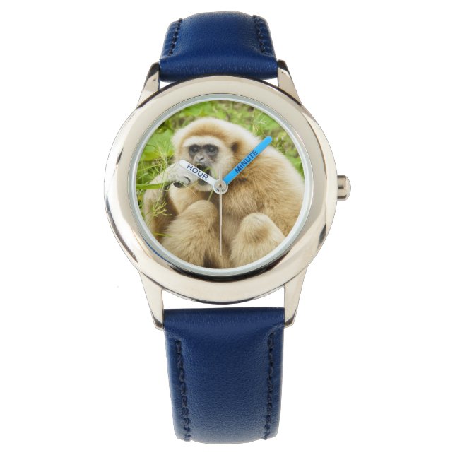Funny Gibbon Monkey Photo Kids Watch (Front)
