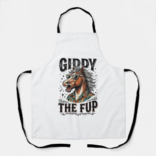 Funny Giddy The Fup Horse Vintage Engraving Shirt_ Apron