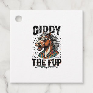 Funny Giddy The Fup Horse Vintage Engraving Shirt_ Favour Tags