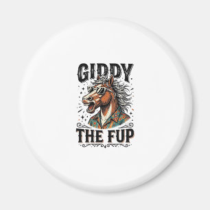 Funny Giddy The Fup Horse Vintage Engraving Shirt_ Magnet