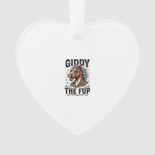 Funny Giddy The Fup Horse Vintage Engraving Shirt_ Ornament