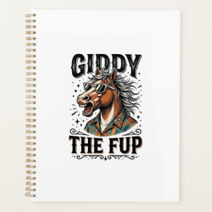 Funny Giddy The Fup Horse Vintage Engraving Shirt_ Planner