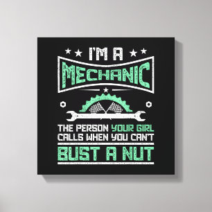Funny Gift 4 Mechanics Adult Humour Gift Canvas Print