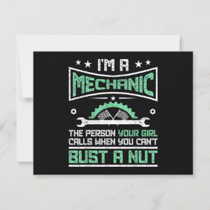 Funny Gift 4 Mechanics Adult Humour Gift Invitation