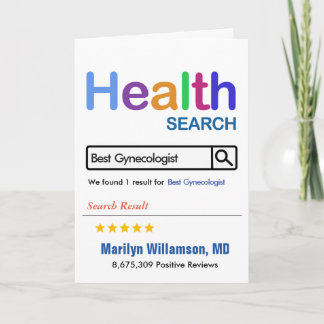 Funny Gift Best Gynaecologist Thank You Card