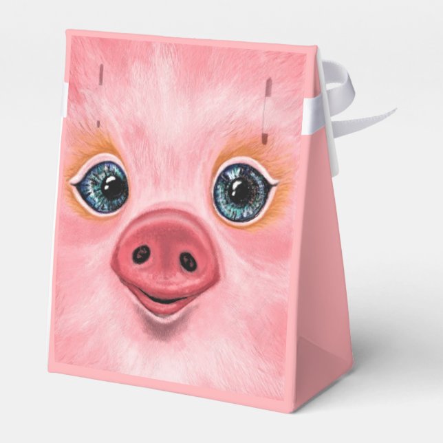 Funny Gift Box with Happy Baby Pig (Back Side)